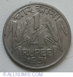 Image #1 of 1/4 Rupee 1951 (B)