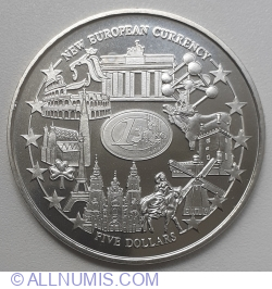Image #1 of 5 Dollars 2001 - New European Currency