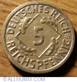 Image #1 of 5 Reichspfennig 1936 D