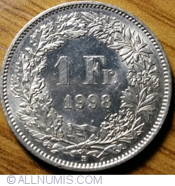 Image #1 of 1 Franc 1998 B