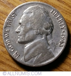 Image #2 of Jefferson Nickel 1943 D