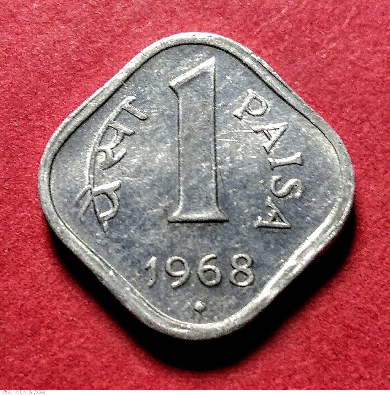 1 Paisa 1968 B Republic 1960 1969 India Coin 37101