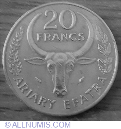 Image #1 of 20 Francs 1987 (4 Ariary-F.A.O)