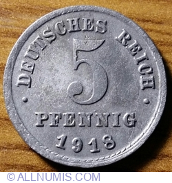 Image #1 of 5 Pfennig 1918 F