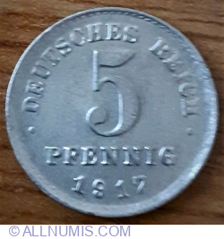 Image #1 of 5 Pfennig 1917 D