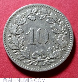 10 Rappen 1908 B