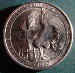 Image #2 of Quarter Dollar 2013 D - South Dakota Mounth Rushmore
