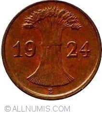 Image #2 of 1 Reichspfennig 1924 E