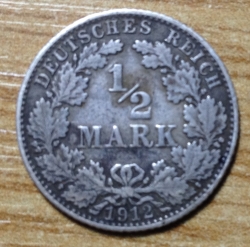 ½ mark 1912 (J)