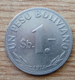 Image #1 of 1 Peso Boliviano 1974