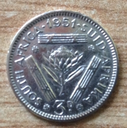 Image #1 of 3 Pence 1951