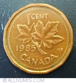 Image #2 of 1 Cent 1985 pointed 5