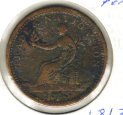 Image #1 of 1/2 Penny 1813 - Trade and Navigation