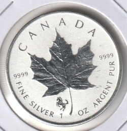 Image #2 of 5 Dollars 2014 Maple Leaf - Horse Privy Mark