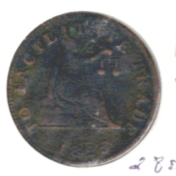 Image #2 of 1/2 Penny 1825 - To facilitate trade