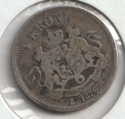 Image #2 of 1 Krona 1876