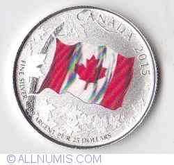Image #2 of 25 Dollars 2015 - 50th anniversary of Canadian flag