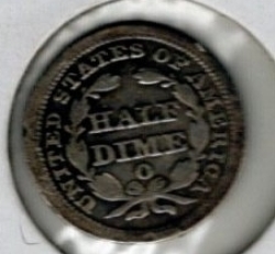 Image #2 of Seated Liberty Half Dime 1853 O