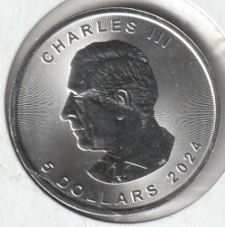 Canadian Maple 5 Dollars 2024 - Maple Leaf Privy Mark
