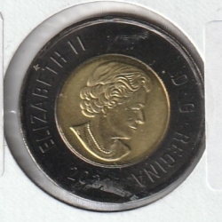 Image #1 of 2 Dollars 2022 - Commemorating Queen Elizabeth II Death (black nickel ring)