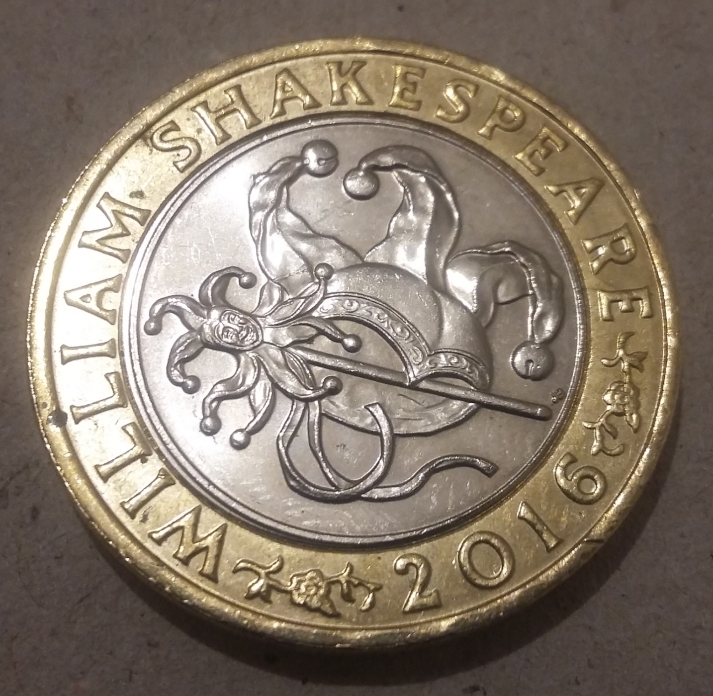 2 Pounds 2016 William Shakespeare Elizabeth II 2 Pounds 