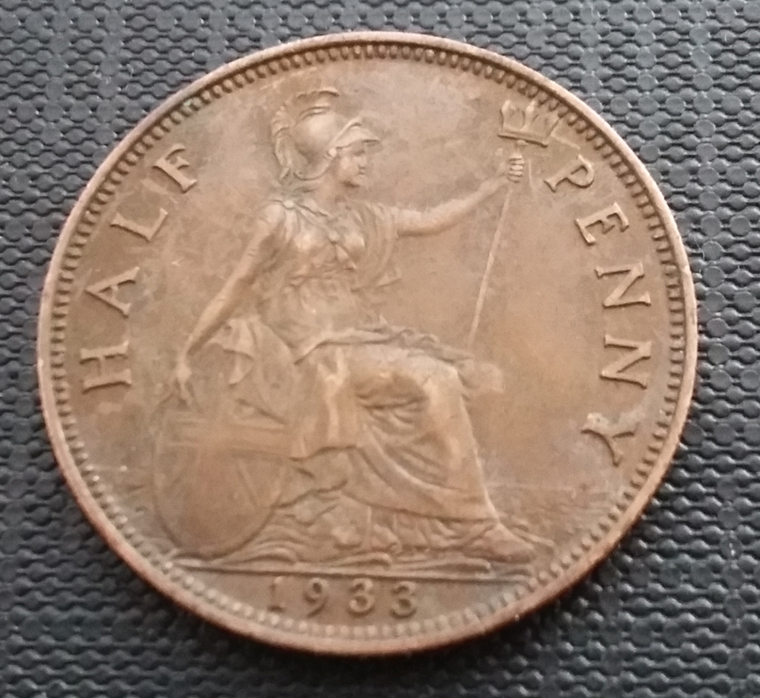 Half Penny 1933 George V 1910 1936 Great Britain Coin 41806