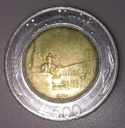Image #2 of 500 Lire 1991 (RARA)