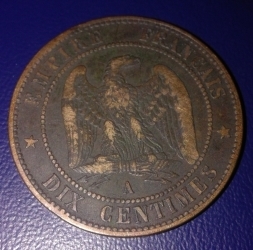Image #2 of 10 Centimes 1855 A  (Anchor)