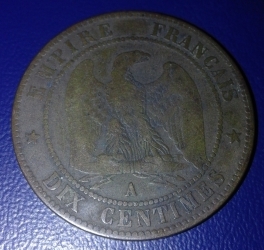 Image #2 of 10 Centimes 1857 A
