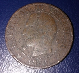 Image #1 of 5 Centimes 1854 W
