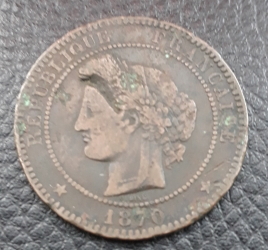 10 Centimes  1870 A