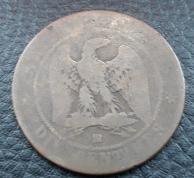 Image #2 of 10 Centimes 1856 BB
