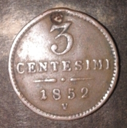 Image #1 of 3 Centesimi 1852 V