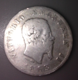 Image #1 of 1 lira 1863 T (Torino )
