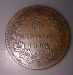 Image #2 of 10 Centesimi 1894 R