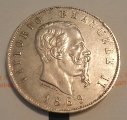 Image #1 of 5 Lire 1869 M