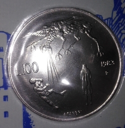 Image #1 of 100 Lire 1983 R - Nuclear War Threat