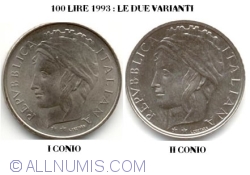 100 Lire 1993 R testa piccola