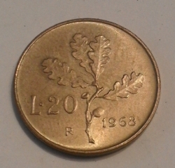 Image #2 of 20 Lire 1968 R