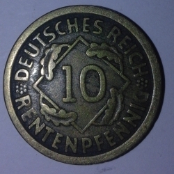 10 Rentenpfennig 1923 G