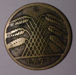 10 Rentenpfennig 1923 G