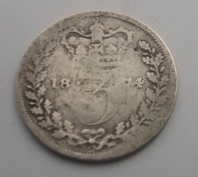 Threepence 1874