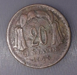 Image #1 of 20 Centavos 1945