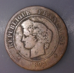 Image #1 of 5 Centimes 1894 A