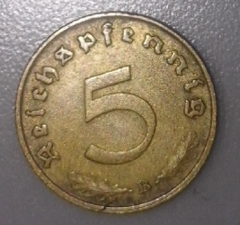 5 Reichspfennig 1939 B
