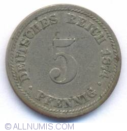 Image #1 of 5 Pfennig 1874 D