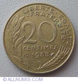 Image #1 of 20 Centimes 1988