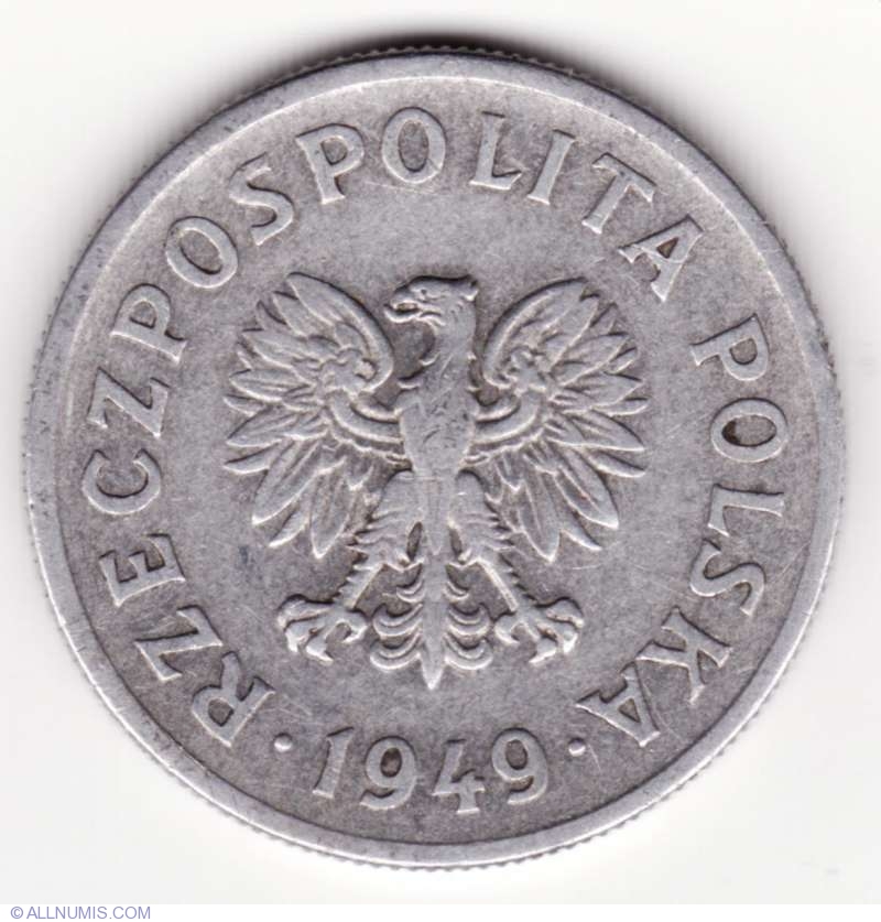 50 Groszy 1949 1949 Issue Poland Coin 45