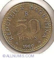 Image #2 of 50 Pesos 1980
