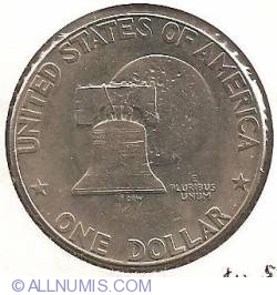 Image #2 of Eisenhower Dollar 1976 D - Tipul I Squared  T 